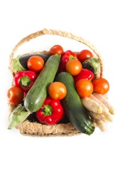 Basket of fresh vegetables