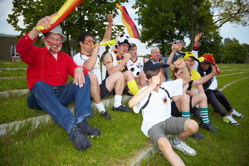 Begeisterte Fußball-Fans