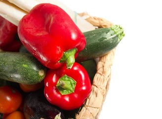 Basket of fresh vegetables