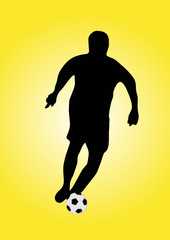 Fototapeta na wymiar soccer player with ball