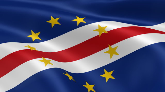 Cape Verdean flag in the wind