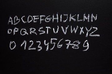 Obraz premium Alphabet & Blackboard