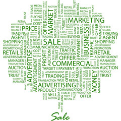 SALE. Word cloud concept illustration.