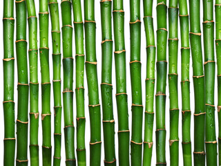 Naklejki  bambus na białym