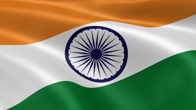 Indian flag in the wind