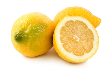 Obraz na płótnie Canvas Three ripe lemons