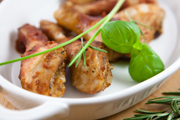 Roast chicken with fresh herbs