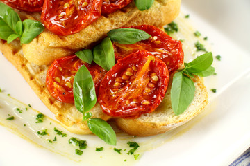 Roasted Tomato Bruschetta