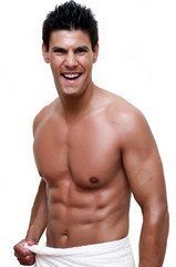 Fototapeta premium man after bath