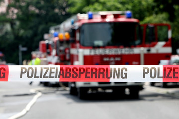 Absperrung Feuerwehr