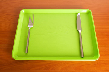 Set of utensils arranged on the table