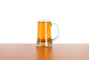 Beer glass isolated on the white background