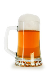 Beer glass isolated on the white background