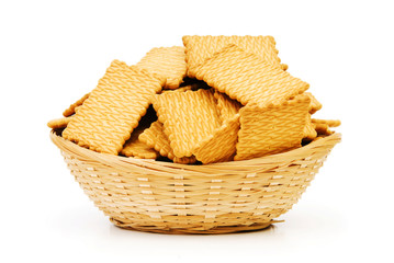 Tasty cookies isolated on the white background