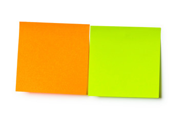 Reminder notes isolated on the white background