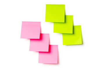 Reminder notes isolated on the white background