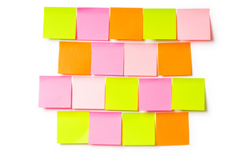 Reminder notes isolated on the white background