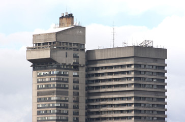 Top of tall building
