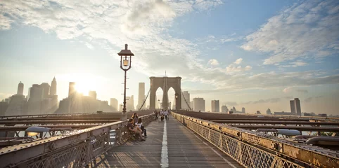 Foto op Canvas Uitzicht op Brooklyn Bridge © redswept