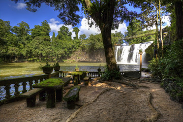 castle in tropical forest