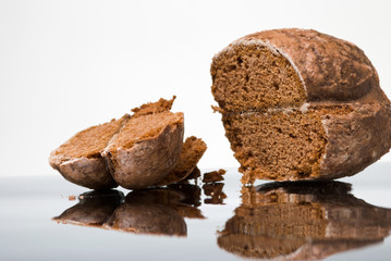 Sliced off honey cake