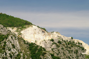 Fototapeta na wymiar Carrara Marmor Steinbruch - Carrara marble stone pit 06