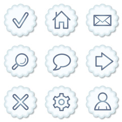 Basic web icons, white buttons