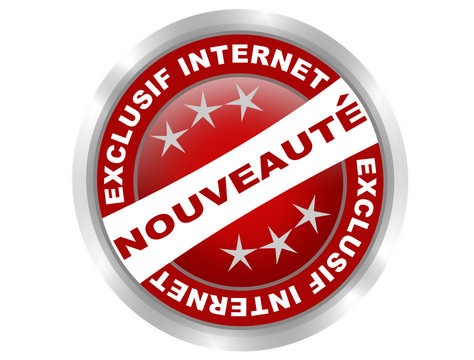 nouveauté exclusif internet bouton web rouge