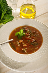 tomato and vegetables soup - zuppa di pomodoro e vegetali
