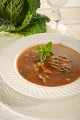tomato and vegetables soup - zuppa di pomodoro e vegetali