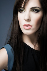 Fototapeta premium Brunette with long hair.