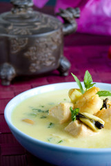 Curried seafood soup