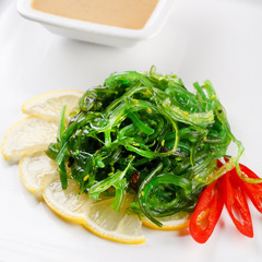 Chuka Seaweed Salad with Nuts Sauce.