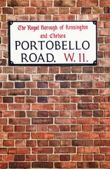 Fototapeta premium Portobello Road Street Sign, London.
