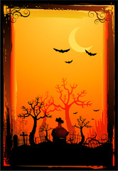 Naklejka premium Halloween poster