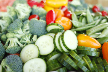 Assorted vegetables as a healthy snack