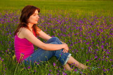 Girl on the meadow