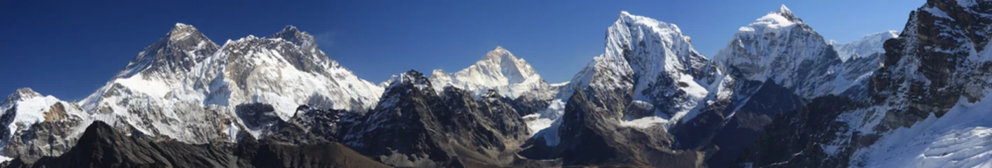 Rolgordijnen Mount Everest-panorama © davidevison