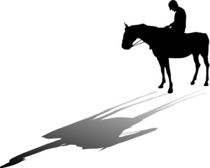 horse rider vector silhouette
