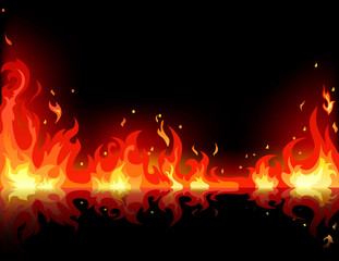 Reflection fire background