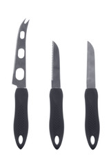 Set of three kitchen utensils isolated on white background