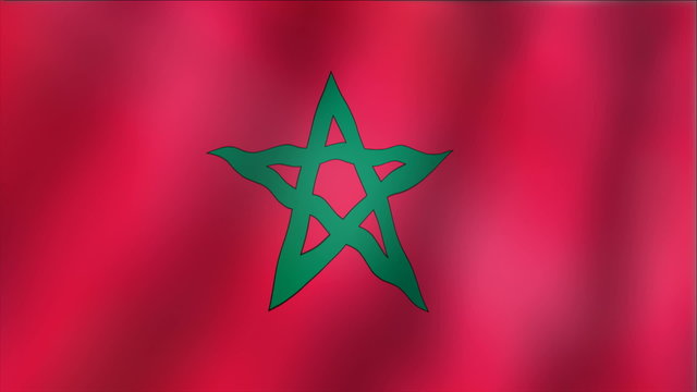 Morocco - waving flag detail
