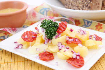 Kartoffelsalat mit Chorizo