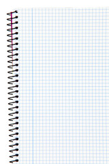 Notebook with squares