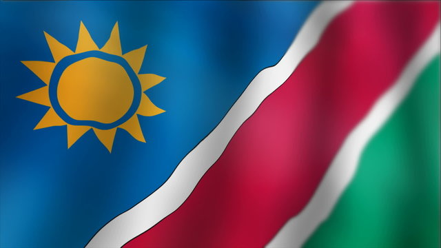 Namibia - waving flag detail