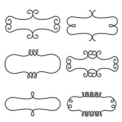 Set of doodle frames