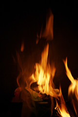 Burning fire, may be used as background