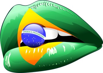 Labbra sensuali Bandiera Brasile-Lábios sensual bandeira Brasil
