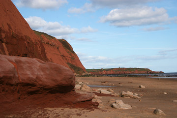 Fototapeta premium Exmouth cliffs and beach