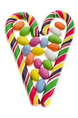 Sweet candy on white